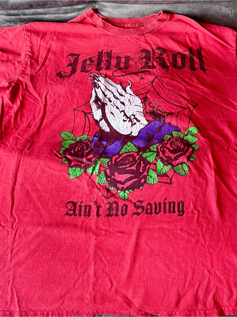 Jelly Roll "Ain't No Saving" Graphic Tee - Red